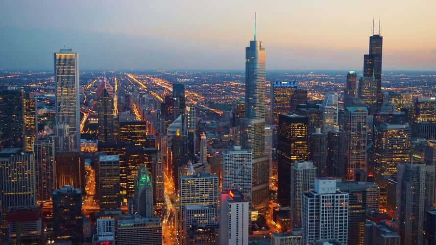 Southern view from John Hancock Center, Chicago