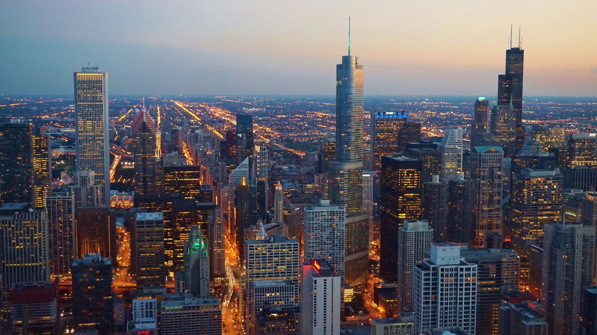 Southern view from John Hancock Center, Chicago, USA