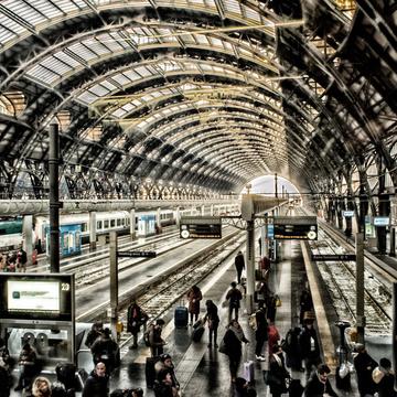Train tracks at Stazione Milano Centrale, Milano, Italy
