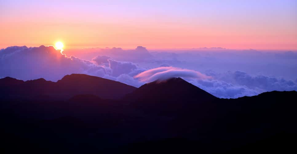 Sunrise at Haleakala National Park, Maui, Hawaii