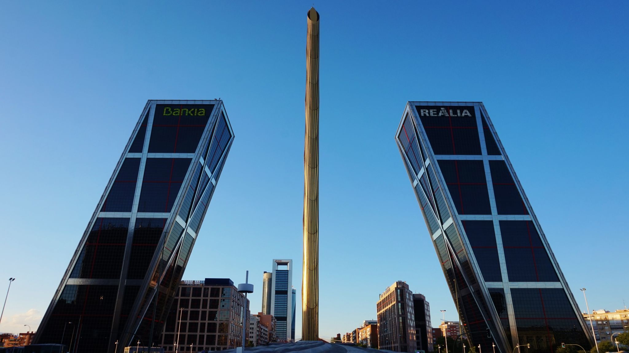 Puerta de Europa from Plaza de Castilla, Madrid, Spain