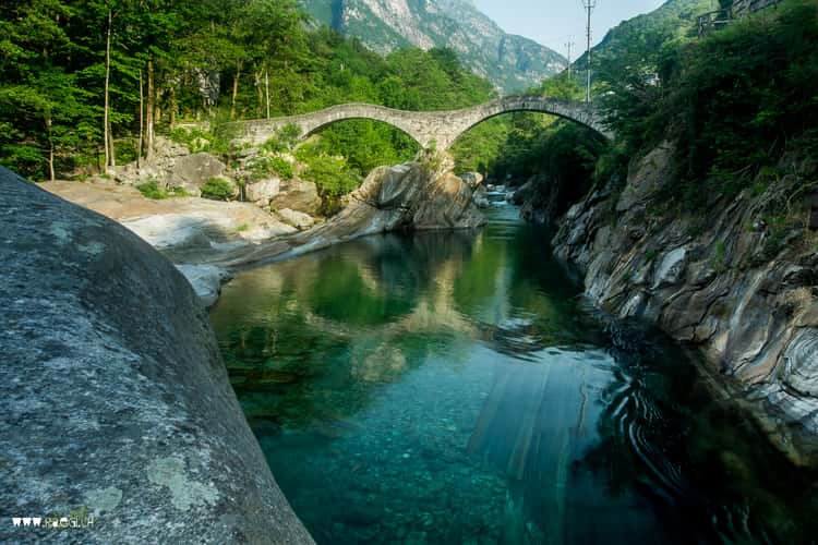 Verzasca with Church Maria degli Angeli
