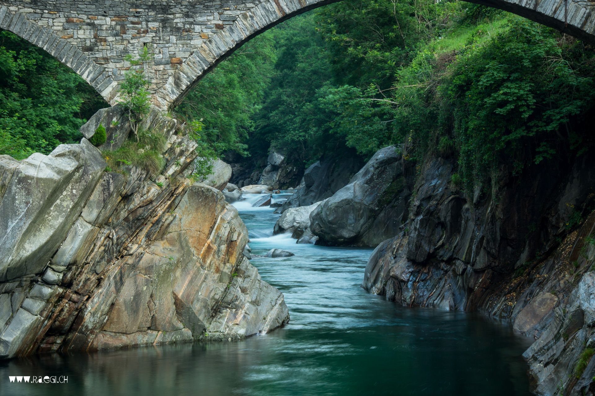 Verzasca with Church Maria degli Angeli, Switzerland
