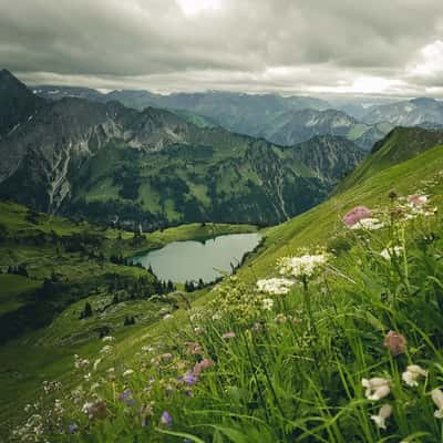 Seealpsee from Zeigersattel, Allgäu, Germany