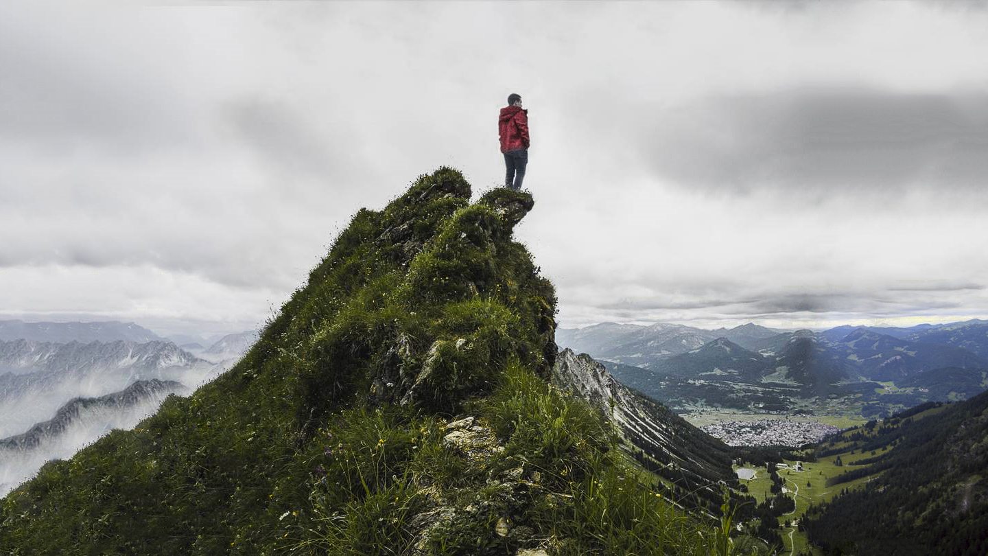 Höfats Mountain at Oberstdorf, Germany Stock Photo