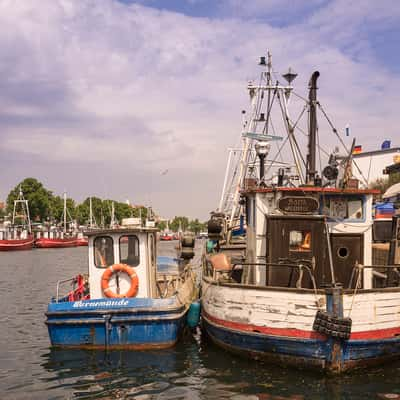 View from the old bridge, Warnemünde, Germany