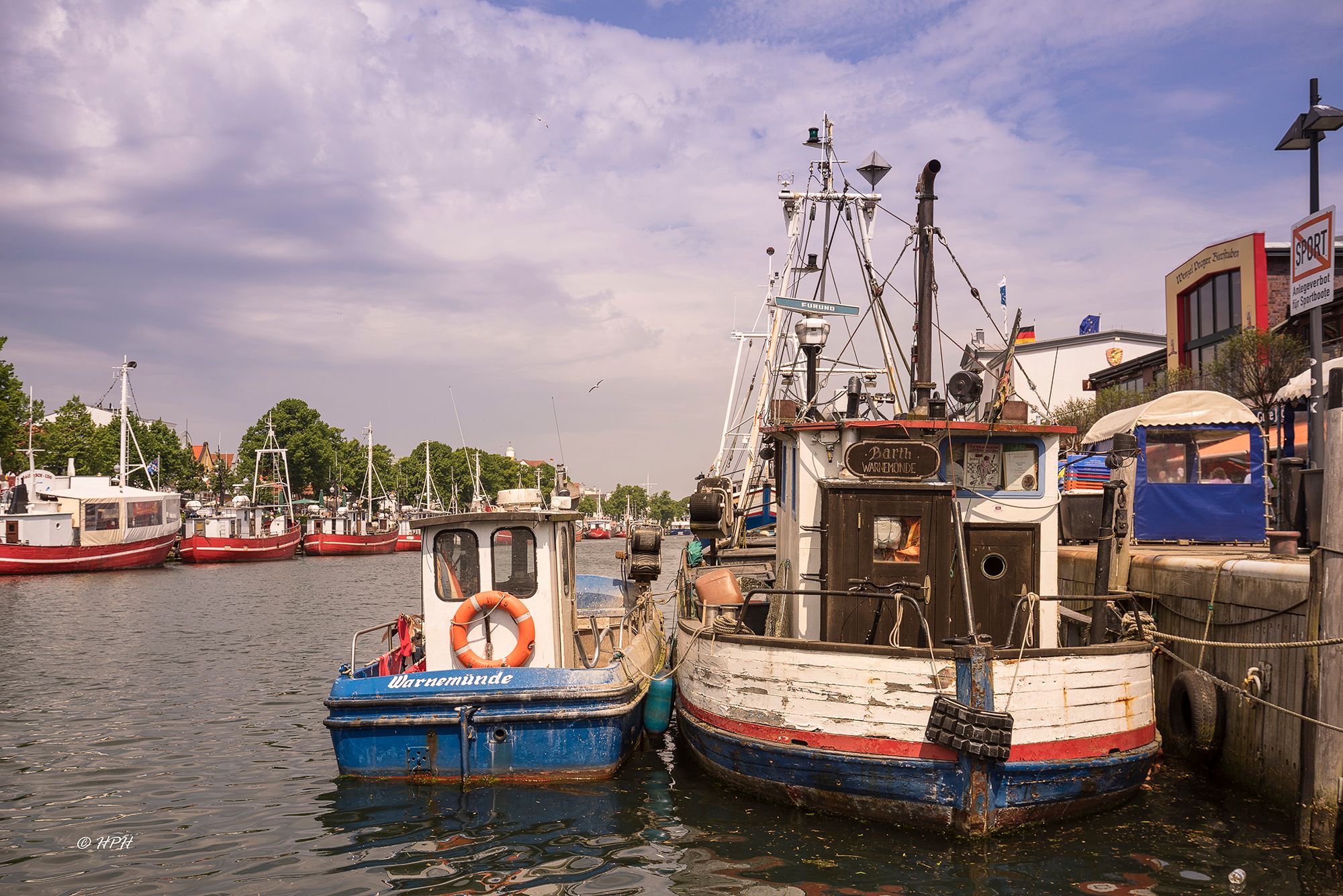 View from the old bridge, Warnemünde, Germany
