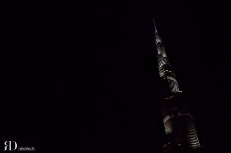 At the bottom of Burj Khalifa