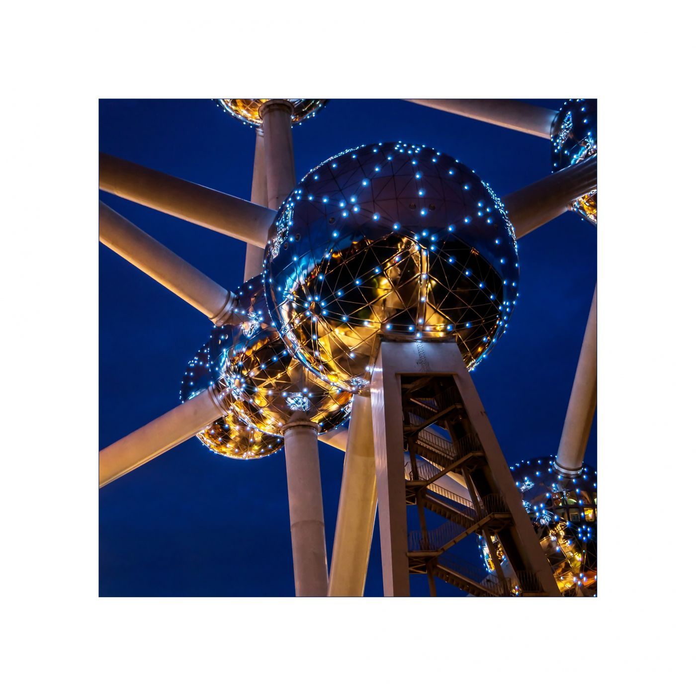 Close-up of Atomium, Brussels, Belgium