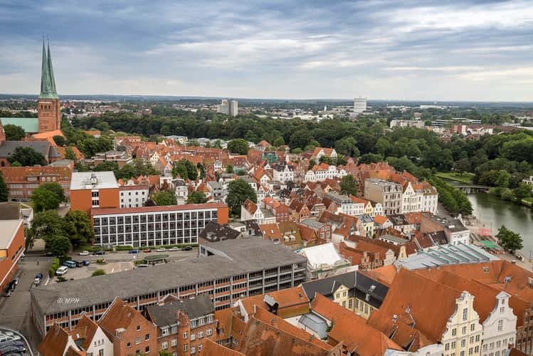 Church spire of St. Petri in Lübeck