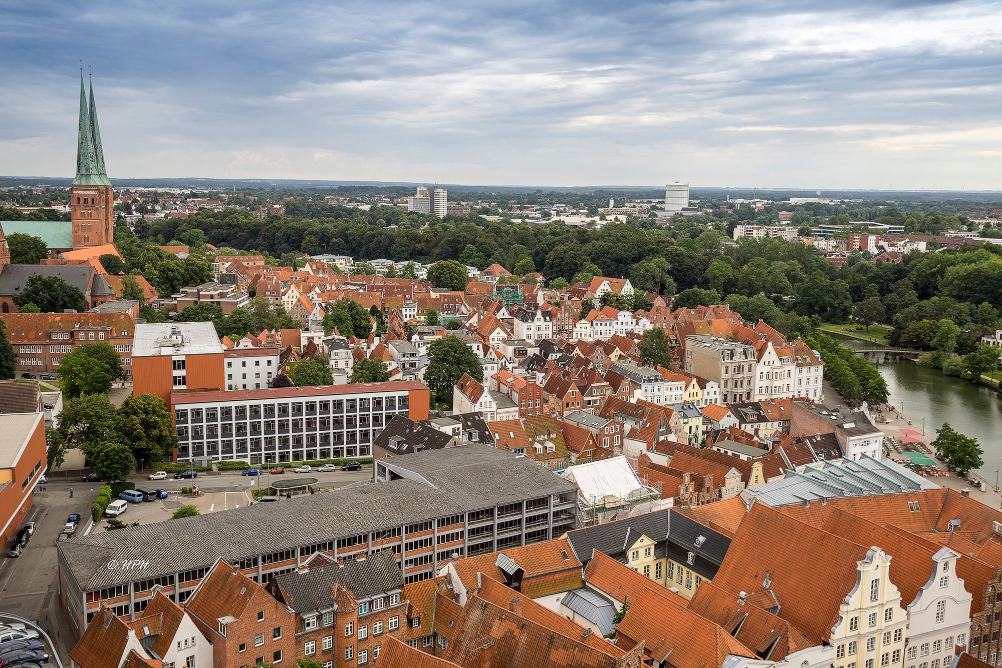 Church spire of St. Petri in Lübeck, Germany