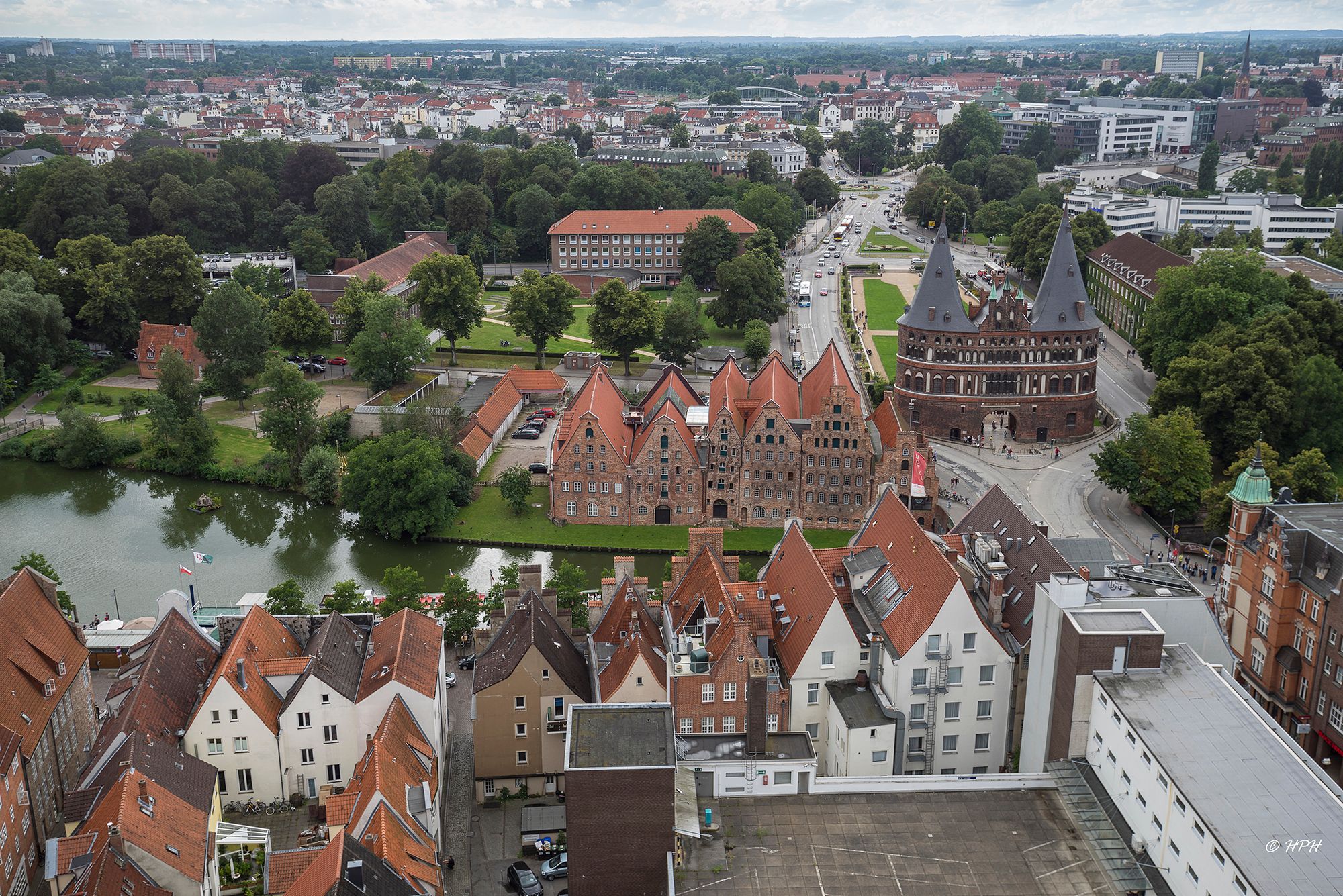 Church spire of St. Petri in Lübeck, Germany