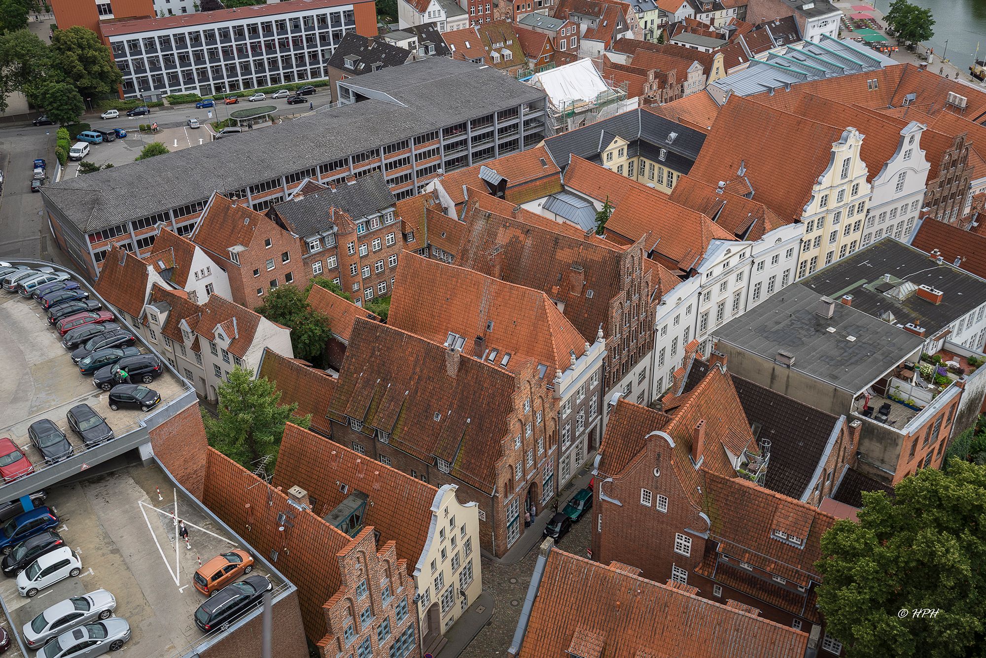 Church spire of St. Petri in Lübeck, Germany