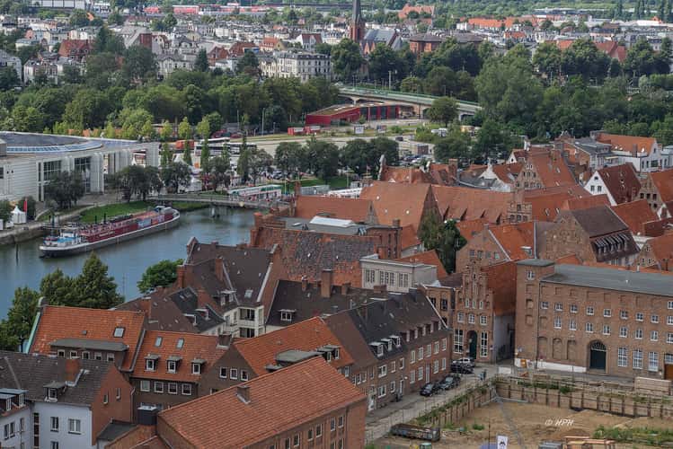 Church spire of St. Petri in Lübeck
