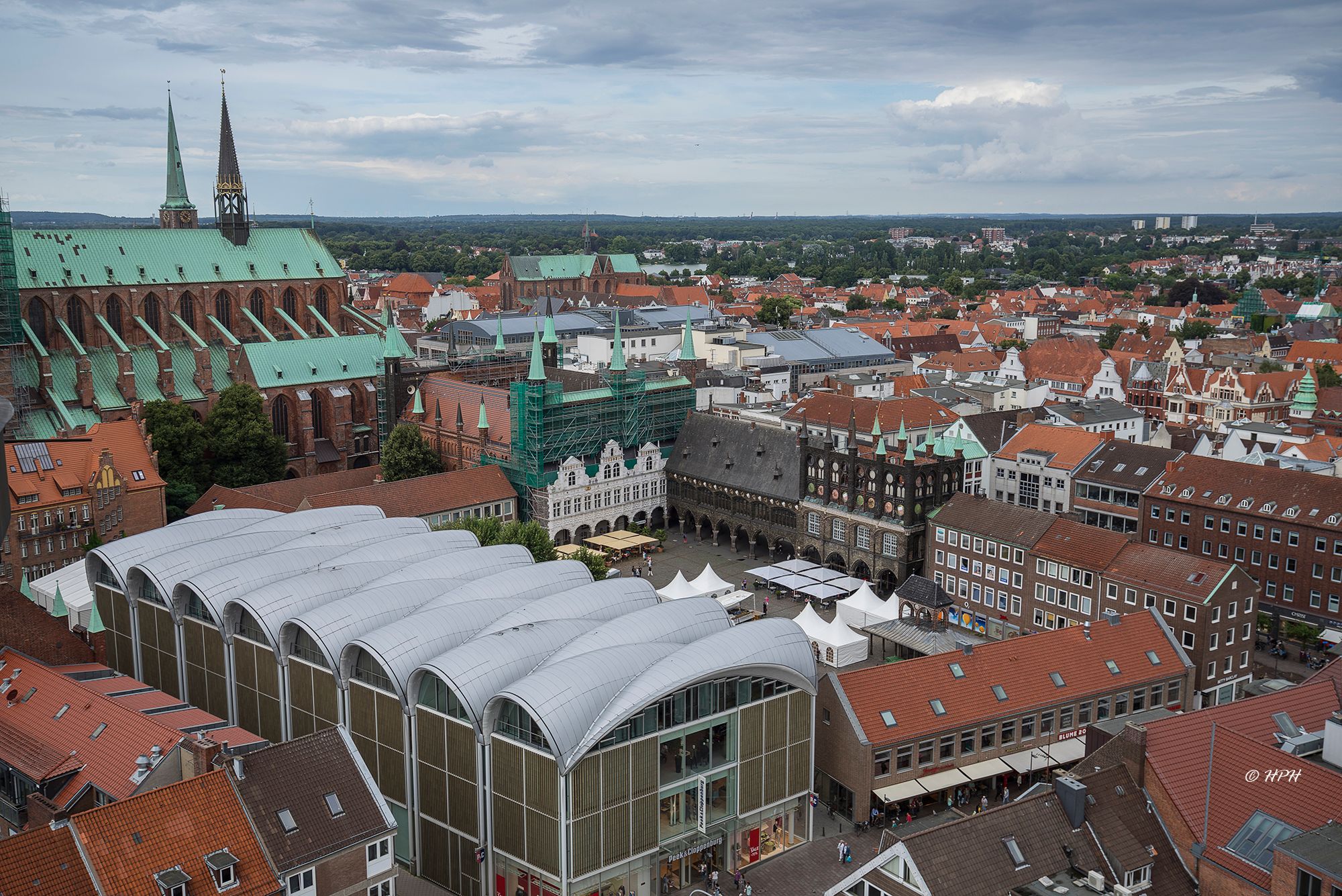 Church spire of St. Petri in Lübeck, Germany