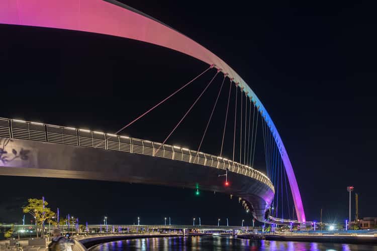 Tolerance Bridge from the side, Dubai