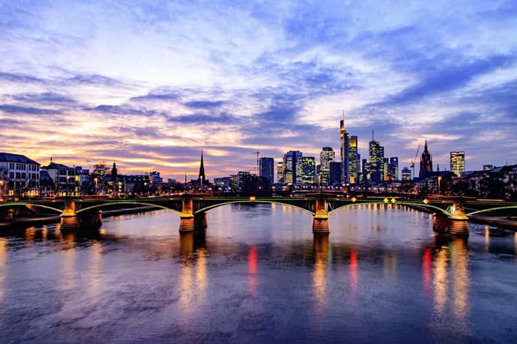 View from the Flößerbrücke, Frankfurt am Main