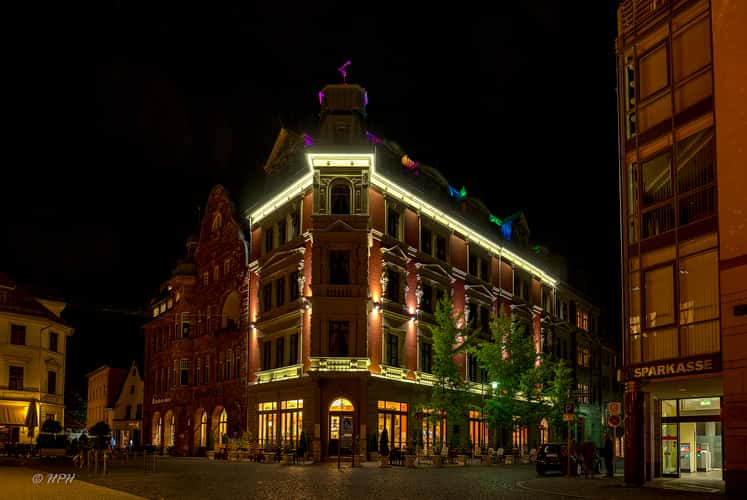 Frauenplan at night, Weimar