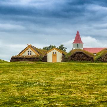 kleine Torfkirche auf Island, Iceland