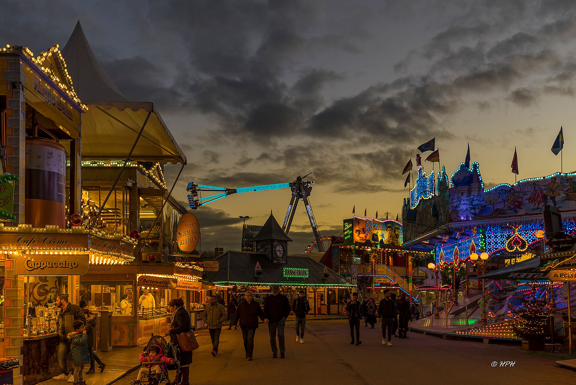 Hamburg's annual fair, called 'Dom', Germany