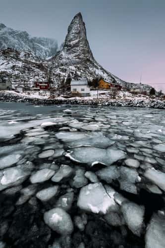 Horn from wooden bridge viewpoint, Reine, Lofoten