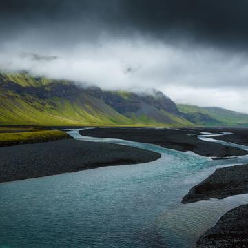 Iceland river delta, Iceland