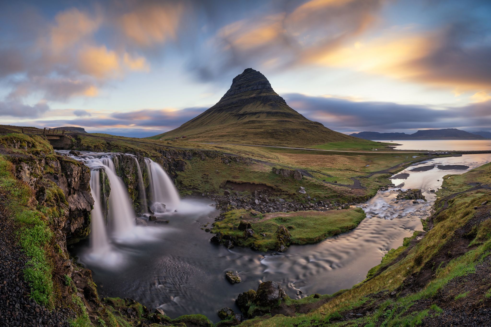 Kirkjufell Waterfall with Kirkjufell, Iceland