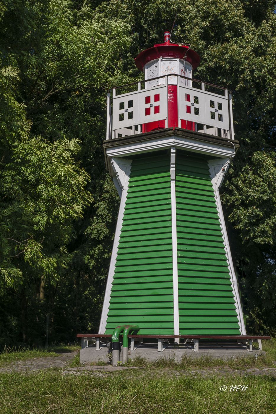 Lighthouse Bunthäuser Spitze, Hamburg, Germany