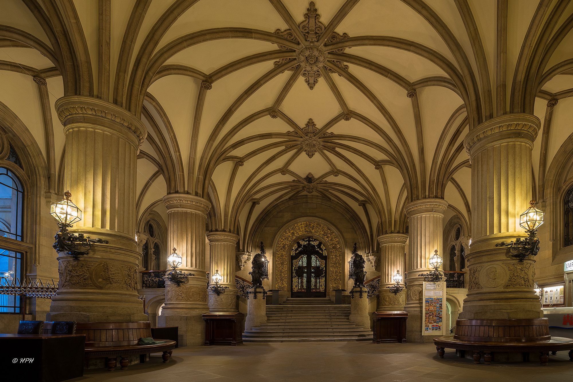 Lobby of the Hamburg City Hall, Germany