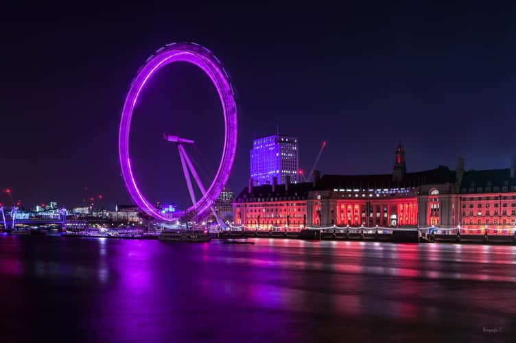 London Eye from Westminster Bridge, London