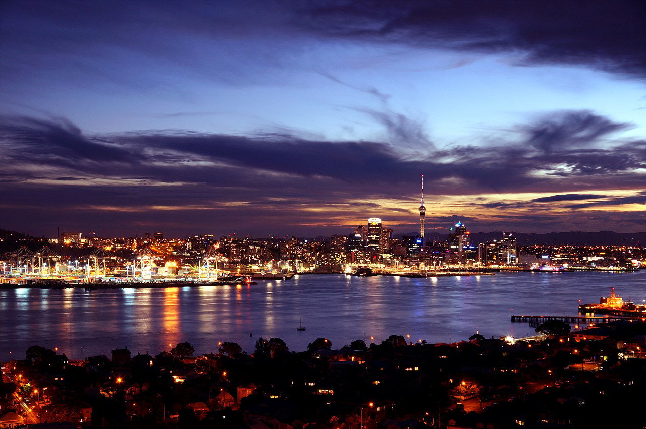 Auckland City taken from Mt Victoria, Devonport, New Zealand