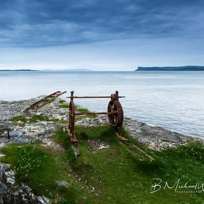 Old fish processing plant near Castle Kinbane, United Kingdom