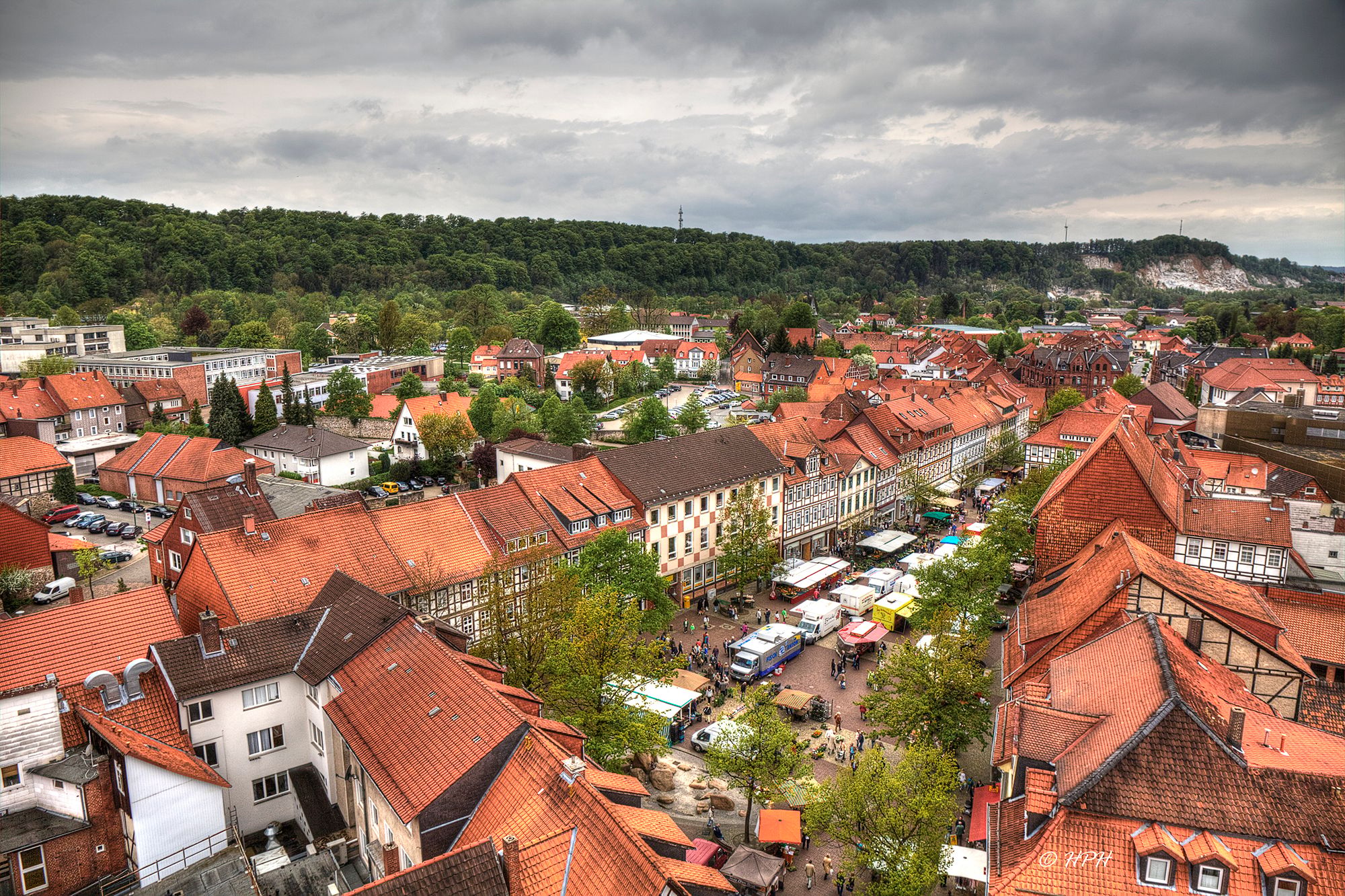Osterode - view from the Marktkirche, Germany