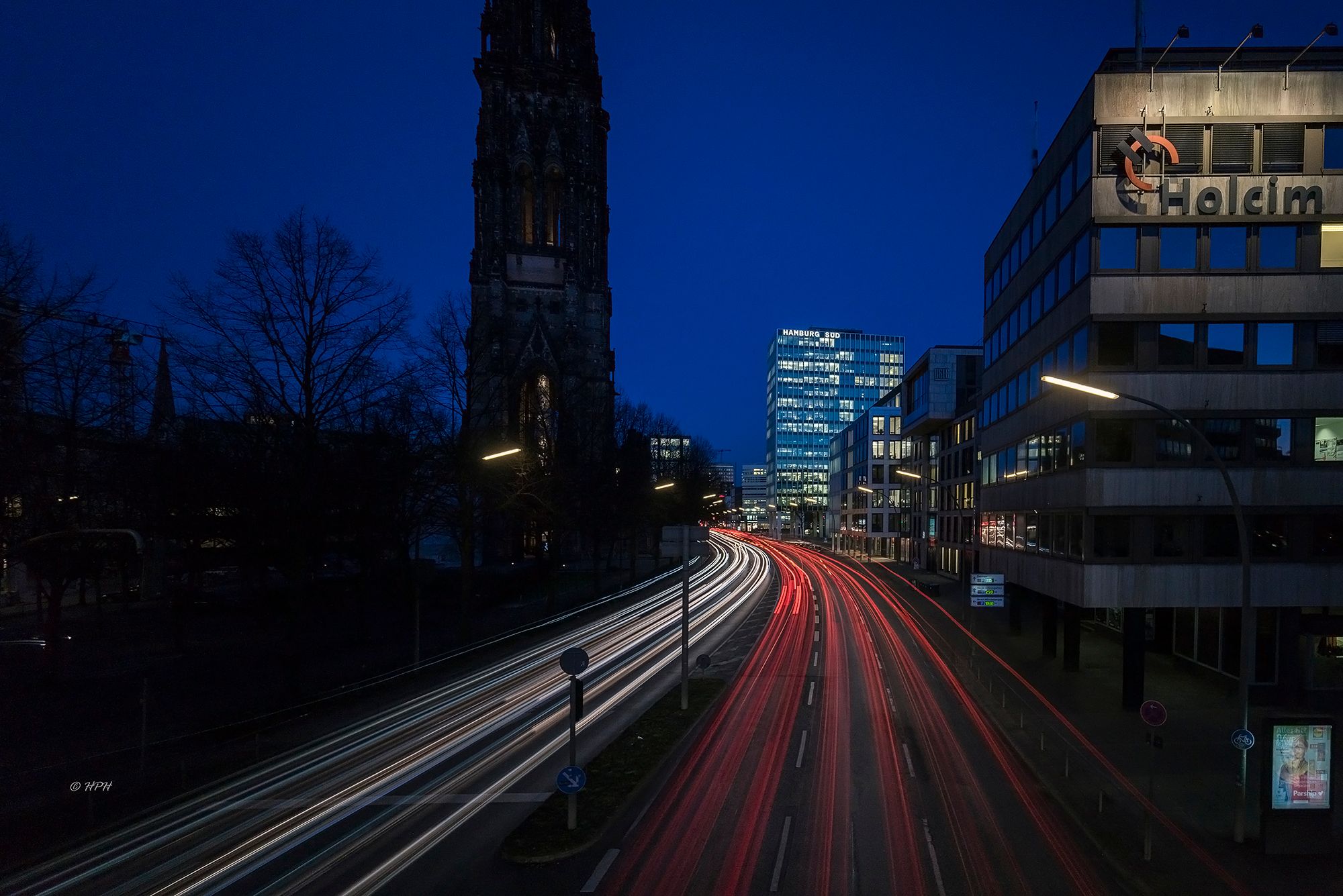 Pedestrian bridge at the Hopfenmarkt, Hamburg, Germany