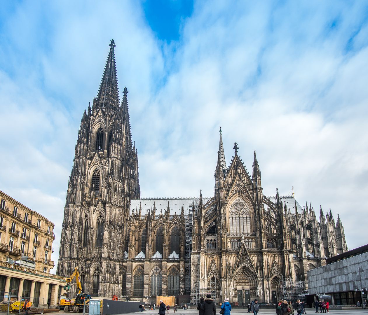 Roncalliplatz toward Cologne Cathedral, Germany