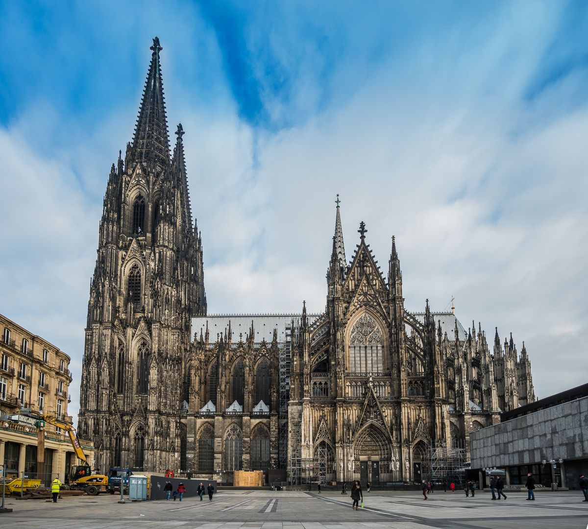 Roncalliplatz toward Cologne Cathedral, Germany