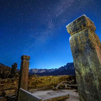 Ruin Temple in Himalayas, Nepal