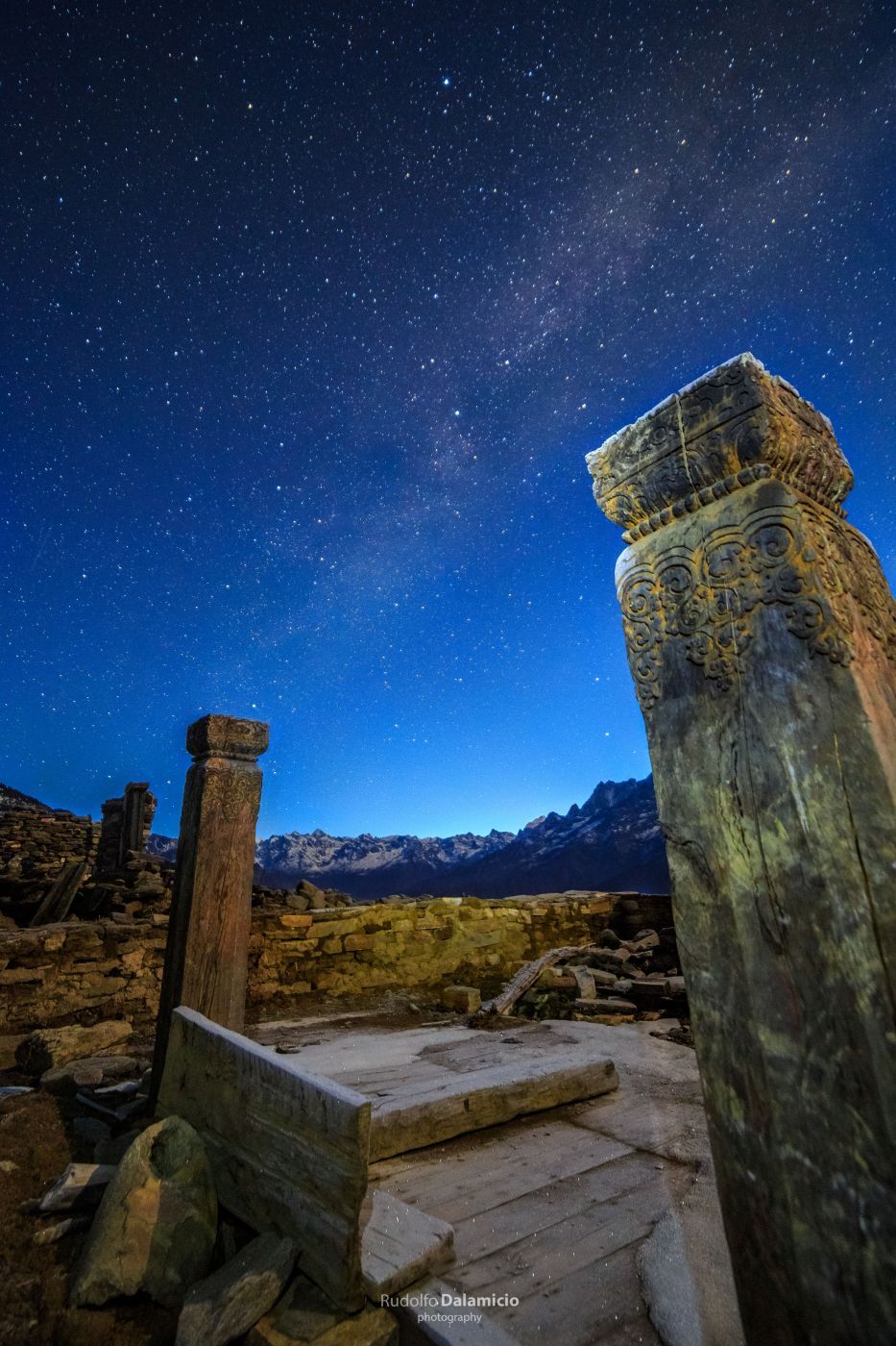 Ruin Temple in Himalayas, Nepal