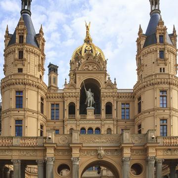 Entrance  of Schwerin Palace, Germany
