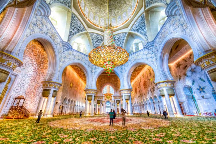 Sheikh Zayed Grand Mosque from inside, Abu Dhabi