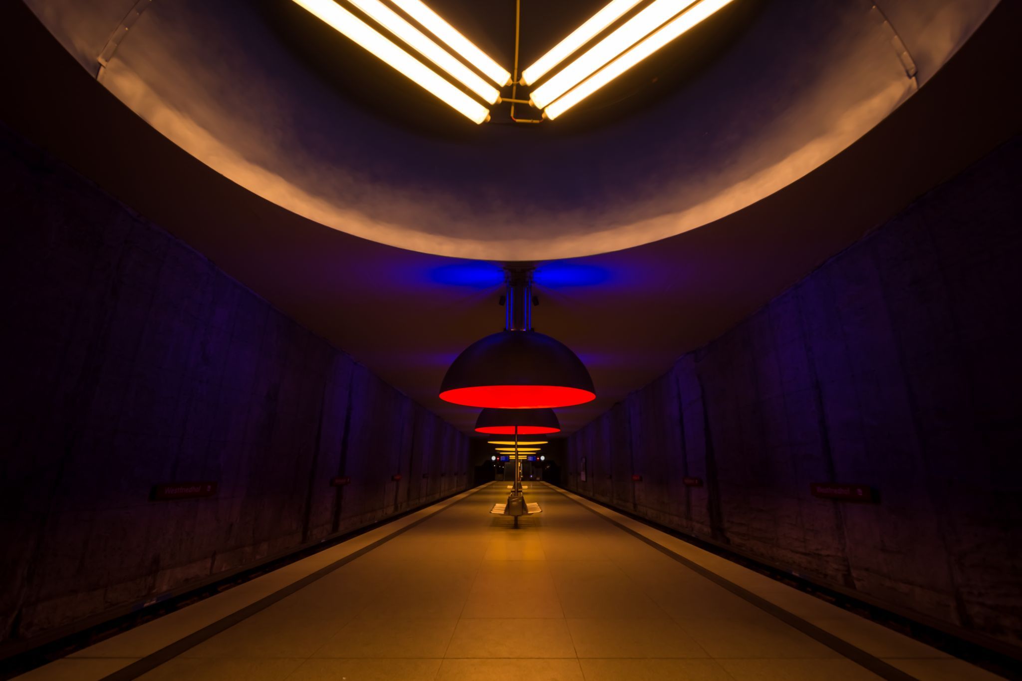 Metro station Westfriedhof, Munich, Germany