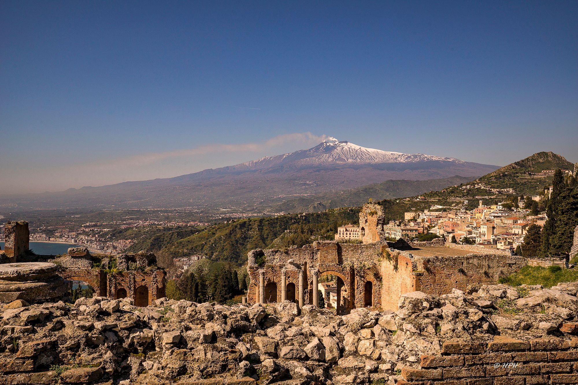 The ancient theatre of Taormina, Italy
