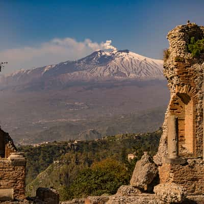 The ancient theatre of Taormina, Italy