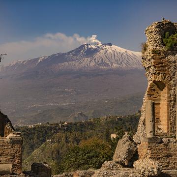 The ancient theatre of Taormina, Italy