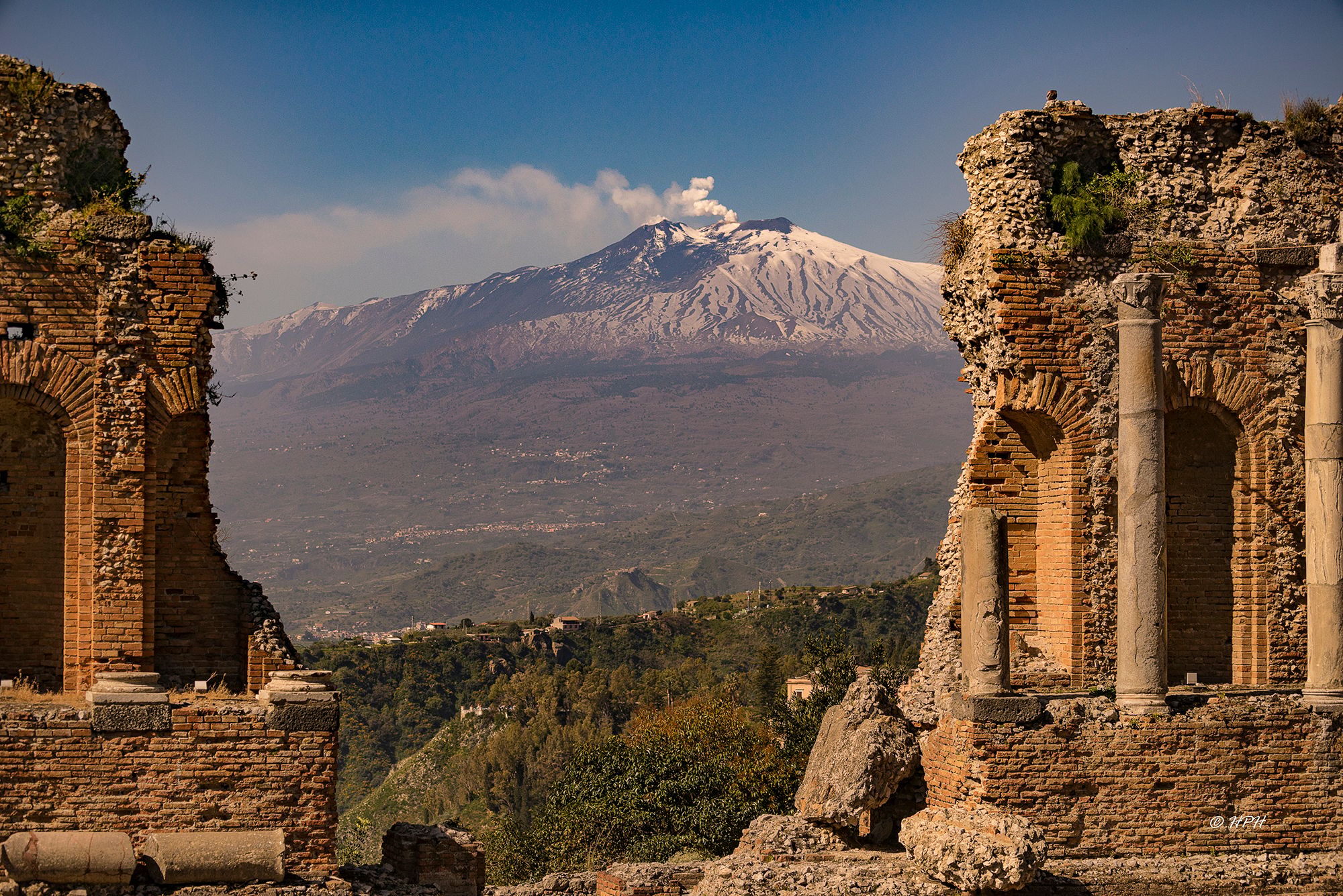 The ancient theatre of Taormina, Italy