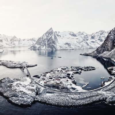 Bird View of Hamnøya, Lofoten, Norway