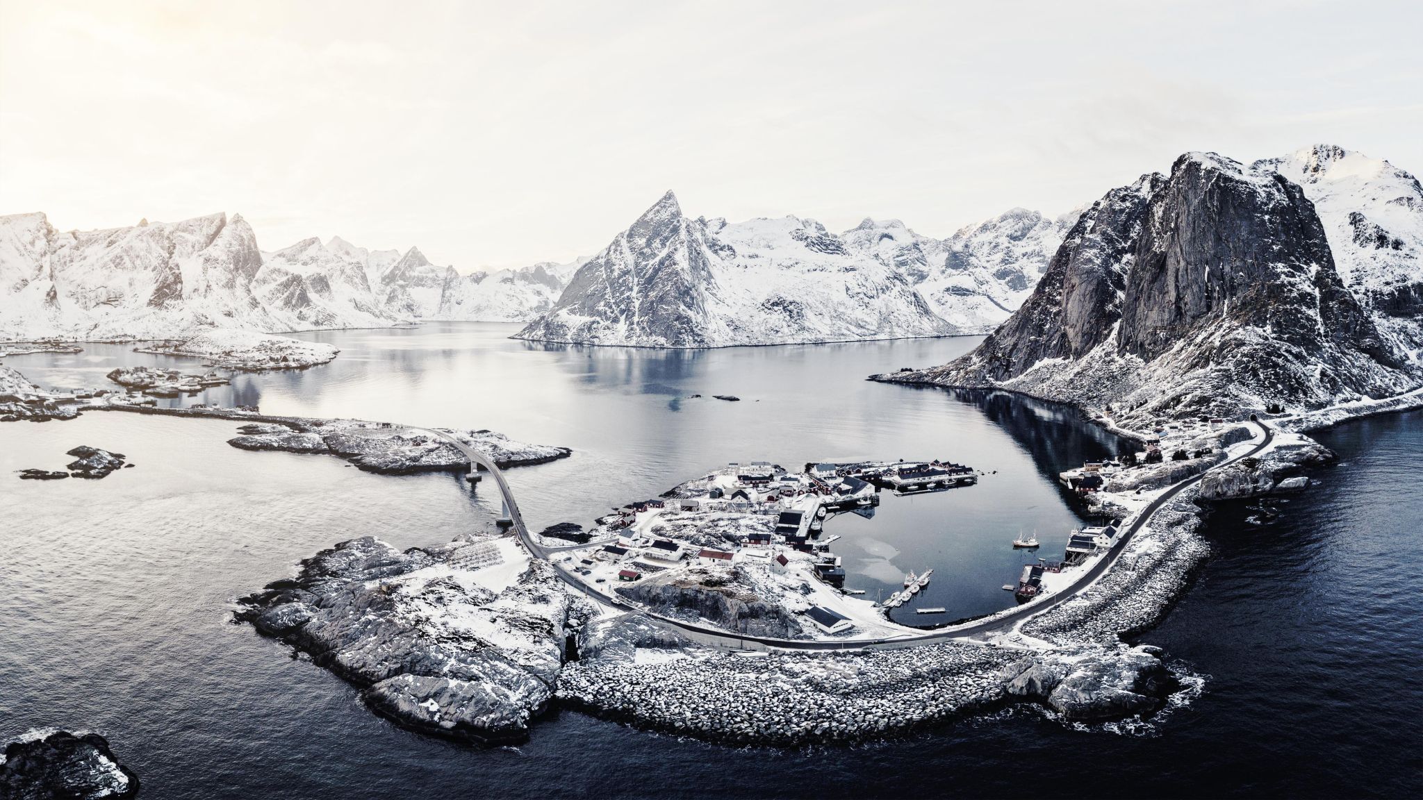 Bird View of Hamnøya, Lofoten, Norway