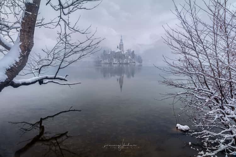 Lake Bled - Wooden Jetty - Rock covered with coins