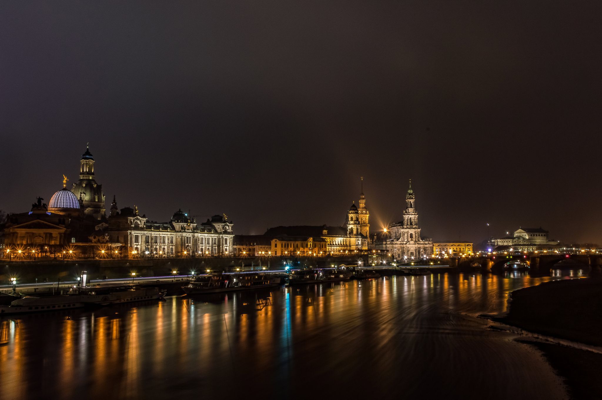 View over Dresden from Carolabrücke, Germany
