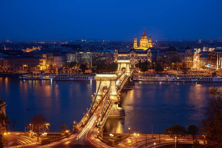 Chain Bridge from Sándor Palace, Budapest